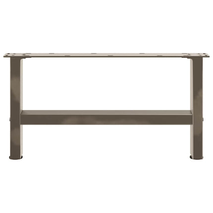 Gambe per Tavolino da Caffè Naturale 2 pz 60x(30-31)cm Acciaio