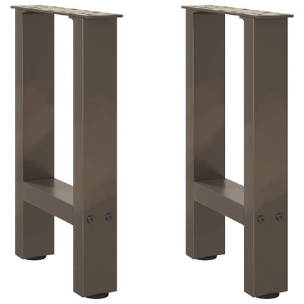 Gambe per Tavolino Naturale 2 pz 38x(42-43) cm Acciaio