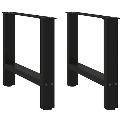 Gambe per Tavolino da Caffè Nero 2 pz 50x(42-43) cm Acciaio