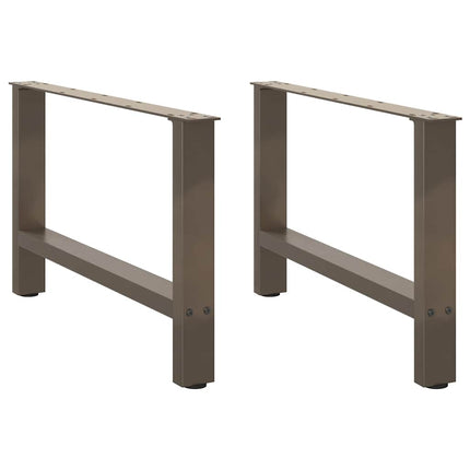 Gambe per Tavolino Naturale 2 pz 70x(42-43) cm Acciaio