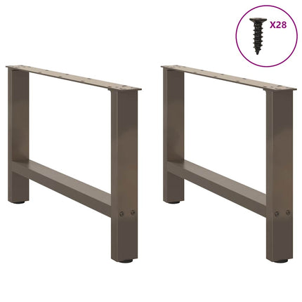 Gambe per Tavolino Naturale 2 pz 70x(42-43) cm Acciaio