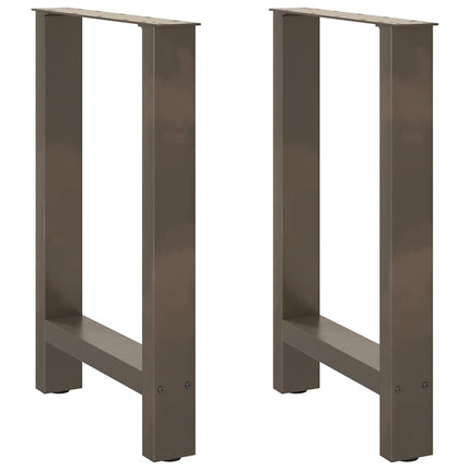Gambe per Tavolino Naturale 2 pz 60x(72-73) cm Acciaio