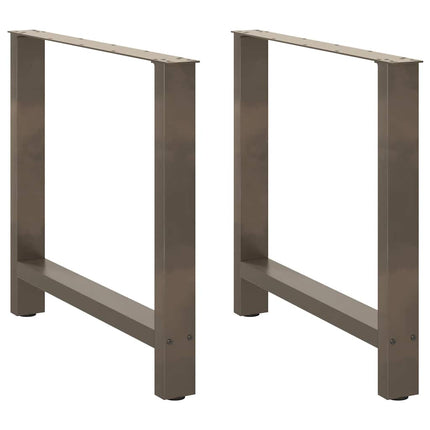 Gambe per Tavolino Naturale 2 pz 80x(72-73) cm Acciaio