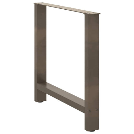 Gambe per Tavolino Naturale 2 pz 80x(72-73) cm Acciaio