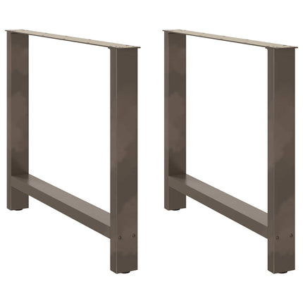 Gambe per Tavolino Naturale 2 pz 100x(72-73) cm Acciaio
