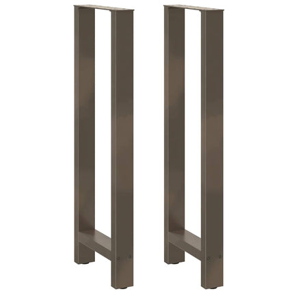 Gambe per Tavolino Acciaio Naturale 2 pz 50x(110-111)cm Acciaio