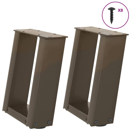Gambe Tavolino CaffÃ¨ a U 2 pz 30x(30-31)cm in Acciaio