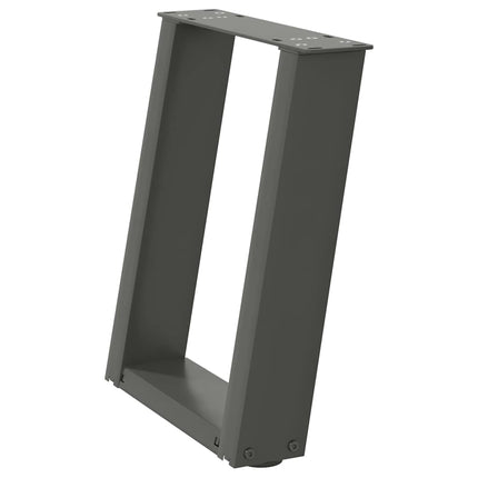 Gambe Tavolino CaffÃƒÂ¨ a U 2 pz Antracite 28x(42-43) cm Acciaio
