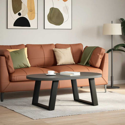 Gambe Tavolino CaffÃ¨ a U 2 pz Nero 60x(42-43)cm Acciaio
