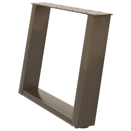 Gambe Tavolino CaffÃ¨ a U 2 pz 60x(42-43) cm Acciaio