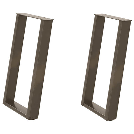 Gambe Tavolo Pranzo a U 2 pz 60x(72-73) cm Acciaio