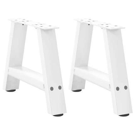 Gambe Tavolino da CaffÃ¨ a A 2pz Bianco 40x(30-31) cm Acciaio