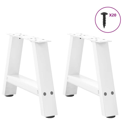 Gambe Tavolino da CaffÃ¨ a A 2pz Bianco 40x(30-31) cm Acciaio