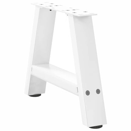 Gambe Tavolino da CaffÃƒÂ¨ a A 2 pz Bianco 50x(30-31)cm in Acciaio