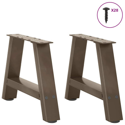 Gambe Tavolino da CaffÃƒÂ¨ a A 2 pz 50x(30-31) cm in Acciaio