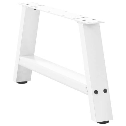 Gambe Tavolino da CaffÃƒÂ¨ a A 2 pz Bianco 60x(30-31) cm Acciaio