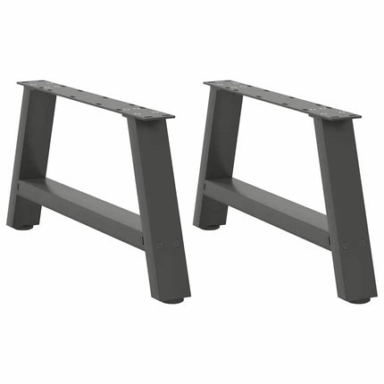 Gambe Tavolino CaffÃƒÂ¨ a A 2 pz Antracite 70x(30-31)cm in Acciaio