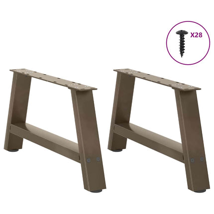 Gambe Tavolino da CaffÃ¨ a A 2 pz 70x(30-31) cm Acciaio