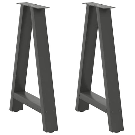 Gambe Tavolino CaffÃ¨ a A 2 pz Antracite 50x(72-73)cm in Acciaio