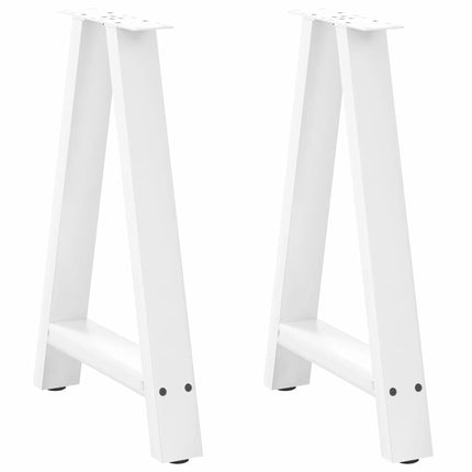 Gambe Tavolino da CaffÃ¨ a A 2 pz Bianco 60x(72-73) cm Acciaio