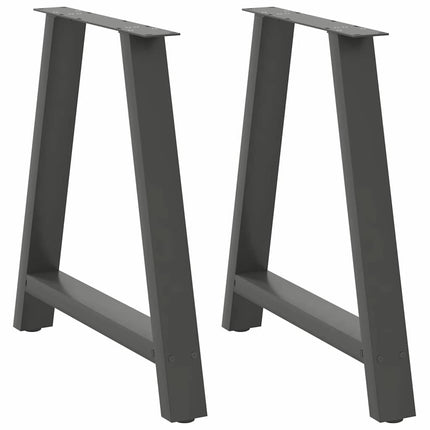 Gambe Tavolino CaffÃ¨ a A 2 pz Antracite 70x(72-73)cm in Acciaio