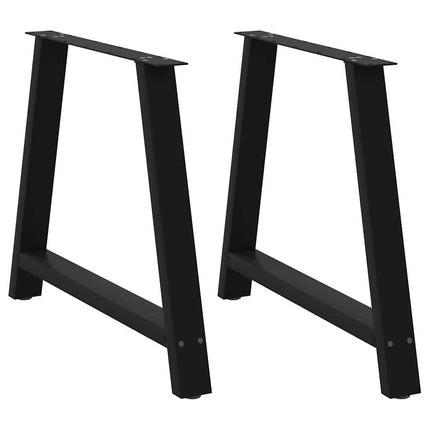 Gambe Tavolino da CaffÃ¨ a A 2 pz Nero 100x(72-73) cm in Acciaio