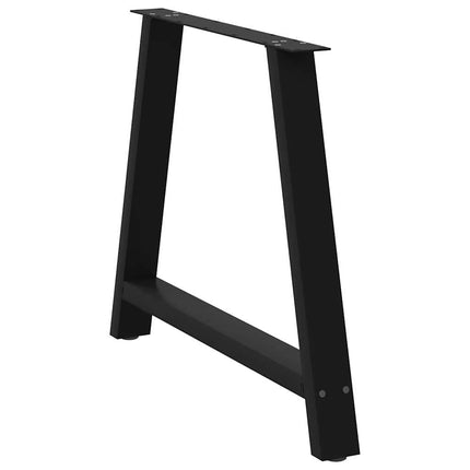 Gambe Tavolino da CaffÃ¨ a A 2 pz Nero 100x(72-73) cm in Acciaio