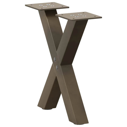 Gambe Tavolino CaffÃ¨ a X 2 pz Naturale 37x(30-31) cm in Acciaio
