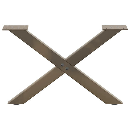 Gambe Tavolino CaffÃƒÂ¨ a X 2 pz Naturale 60x(30-31) cm in Acciaio
