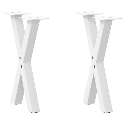 Gambe Tavolino CaffÃ¨ a X 2 pz Bianco 38x(42-43) cm Acciaio