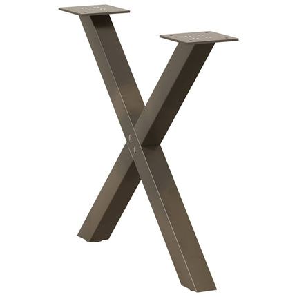 Gambe Tavolino CaffÃƒÂ¨ a X 2 pz Naturale 50x(42-43) cm Acciaio
