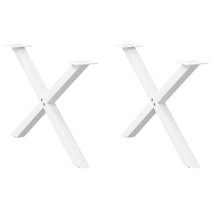 Gambe Tavolino CaffÃ¨ a X 2 pz Bianco 70x(42-43) cm Acciaio