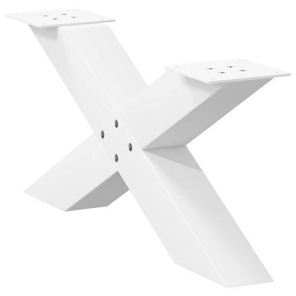 Gambe Tavolino da CaffÃ¨ a X 2 pz Bianco 70x(30-31)cm in Acciaio
