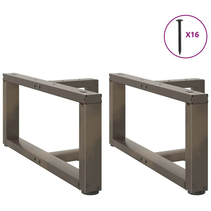 Gambe Tavolino CaffÃƒÂ¨ a T 2 pz Naturale 70x25x(30-31) cm Acciaio