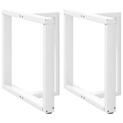 Gambe Tavolo Pranzo Forma T 2pz Bianco 80x35x(72-73) cm Acciaio