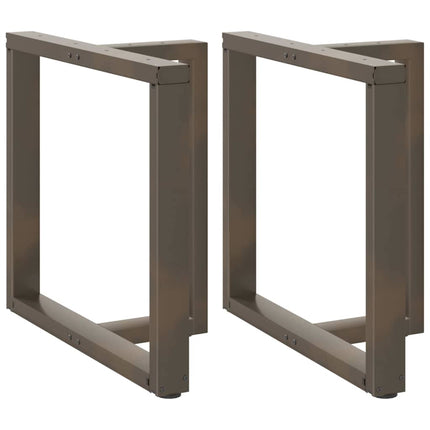Gambe Tavolo Pranzo a T 2 pz Naturale 80x35x(72-73) cm Acciaio