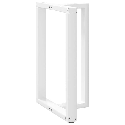 Gambe Tavolo Bar a Forma T 2 pz bianco 60x35x(90-91) cm Acciaio
