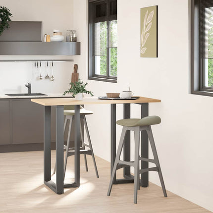 Gambe Tavolo Bar a T 2 pz Antracite 60x35x(100-101) cm Acciaio