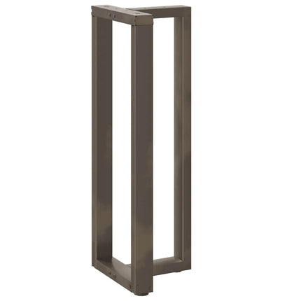 Gambe Tavolo Bar a T 2 pz Naturale 50x35x(111-112) cm Acciaio