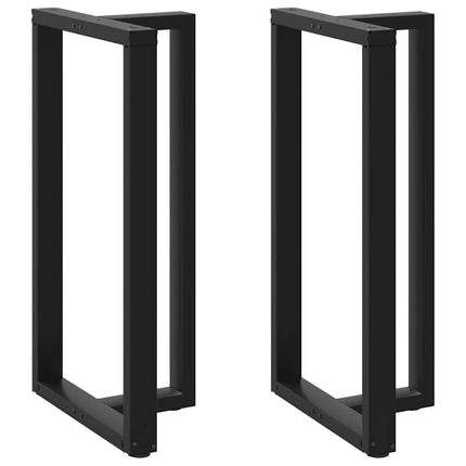 Gambe Tavolo Bar a Forma T 2 pz Nero 60x35x(110-111) cm Acciaio