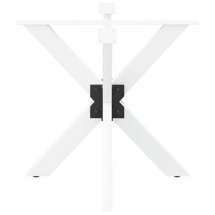 Gamba Tavolo Pranzo Forma Ragno Bianco 85x85x(72-73) cm Acciaio