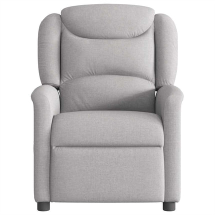 Poltrona Reclinabile in Tessuto Grigio Nuvola