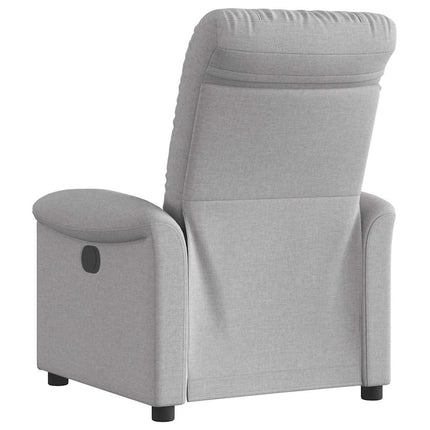 Poltrona Reclinabile in Tessuto Grigio Nuvola