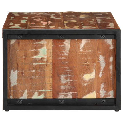 Tavolino Salotto Multicolore 90x50x36cm Legno Massello Recupero