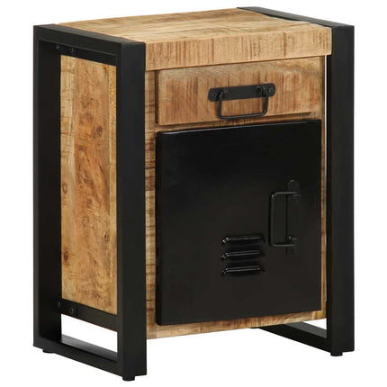 Comodino 40x30x50 cm in Legno Massello di Mango Grezzo