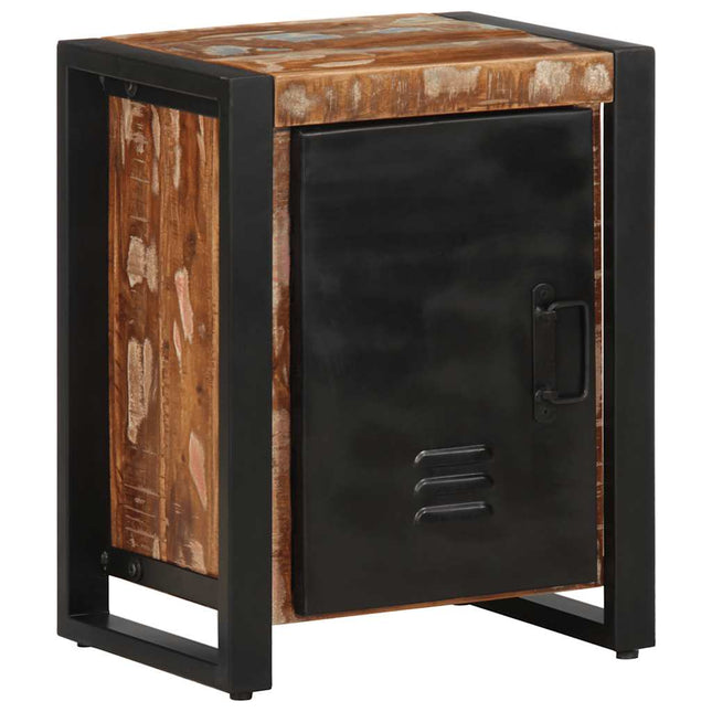 Comodino Multicolore 40x30x51 cm in Legno Massello Recupero