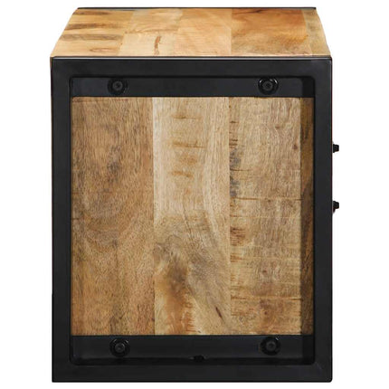Mobile Porta TV 80x30x35 cm in Legno Massello di Mango Grezzo