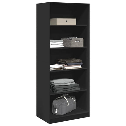 Armadio Nero 80x50x200 cm in Legno Multistrato