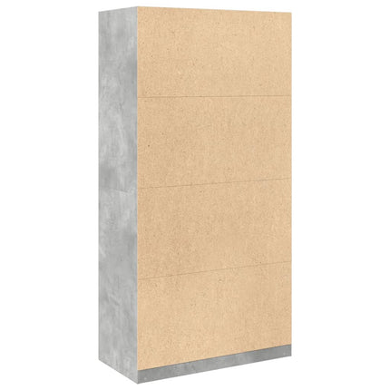 Armadio Grigio Cemento 100x50x200 cm in Legno Multistrato