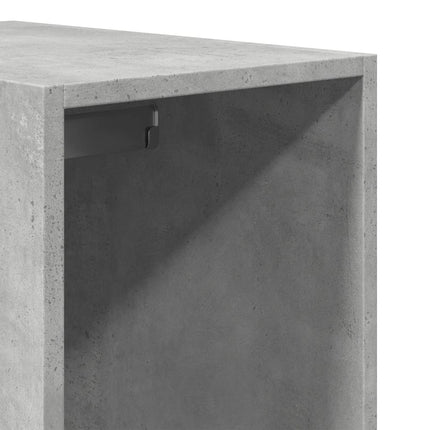 Armadio Grigio Cemento 30x50x200 cm in Legno Multistrato